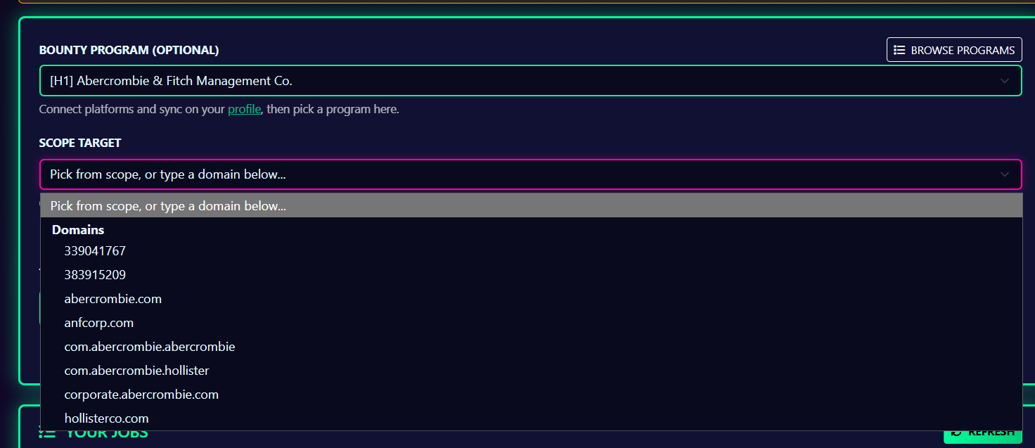 HackerOne scope integration